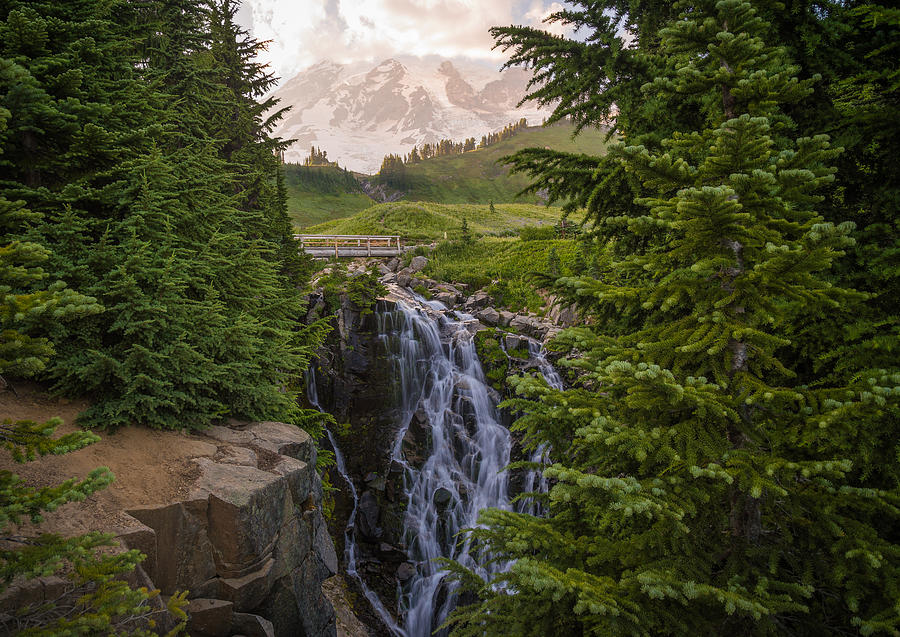 Mount Rainier National Park Photograph - Myrtle Falls by Kristopher Schoenleber
