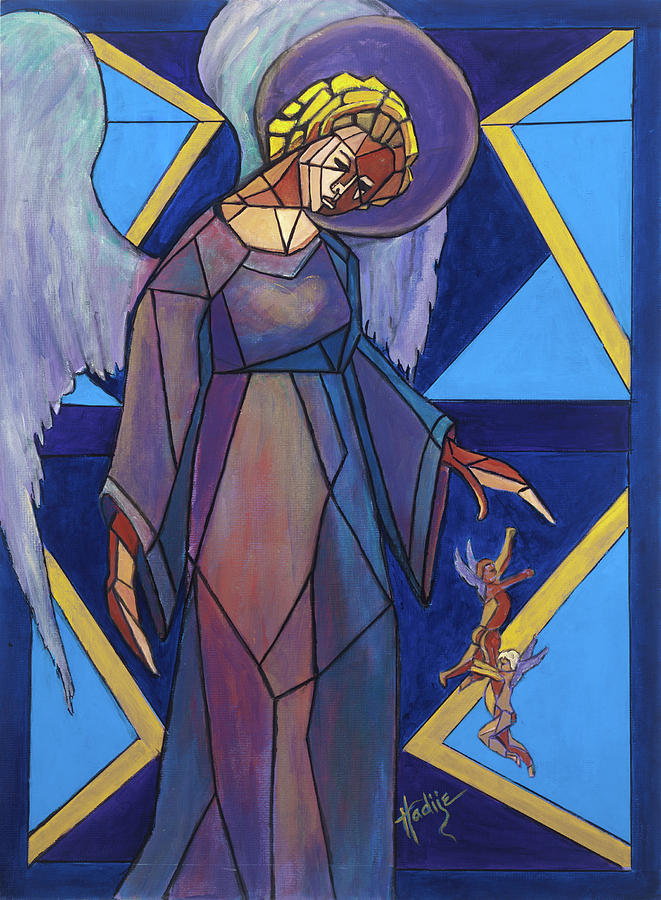 Marys Angels Painting by Mary DuCharme