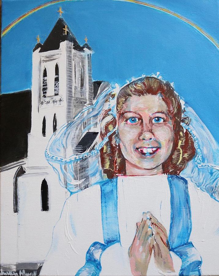 Marys First Communion Painting by Jonathan Morrill