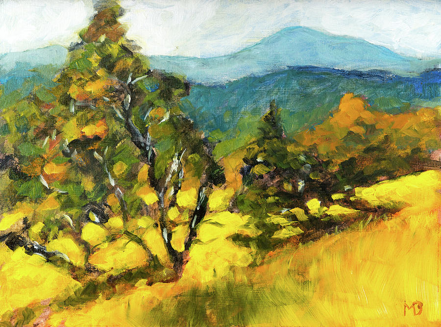 Marys Peak  Painting by Mike Bergen