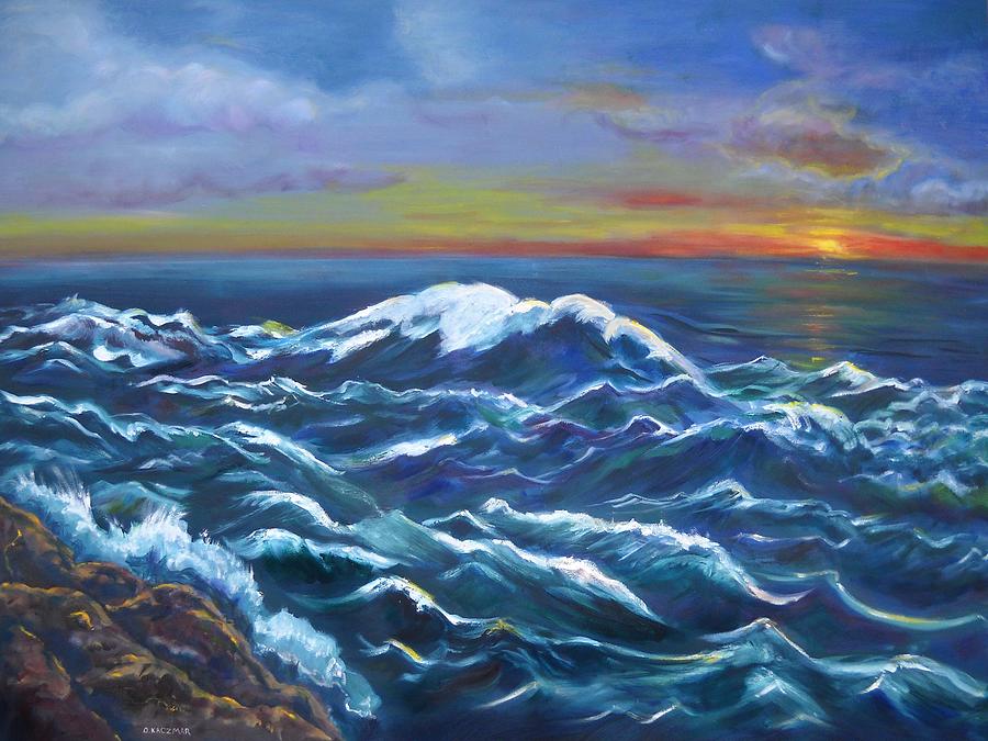 Marys Seascape Painting by Olga Kaczmar