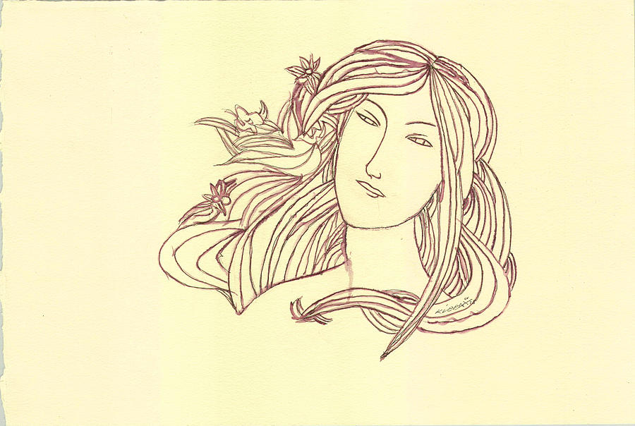 Masako Lisa Drawing by Kippax Williams