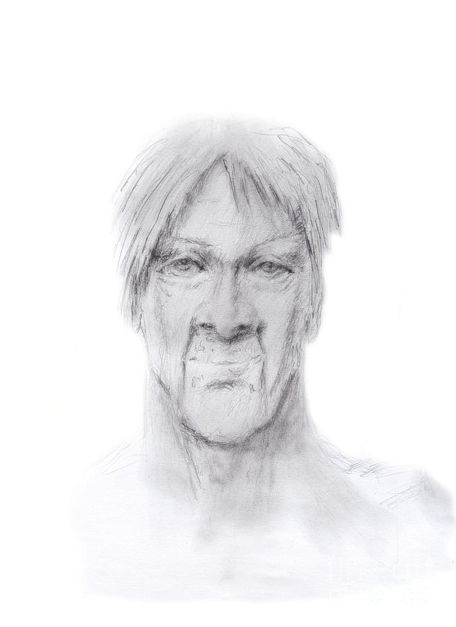 Masculine Man Portrait Drawing by Anastasiya Litvinenka