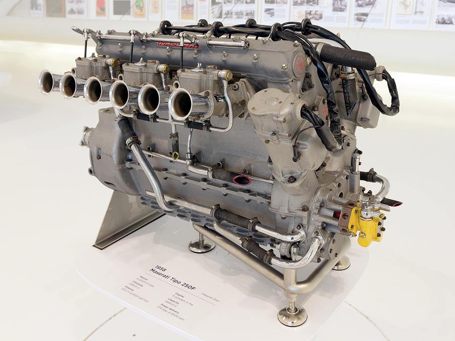 Maserati 250F engine front Enzo Ferrari Museum Photograph by Paul Fearn