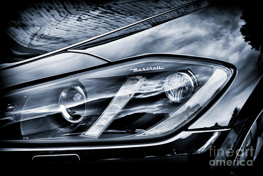 Maserati GranTurismo Headlight Photograph by Tim Gainey