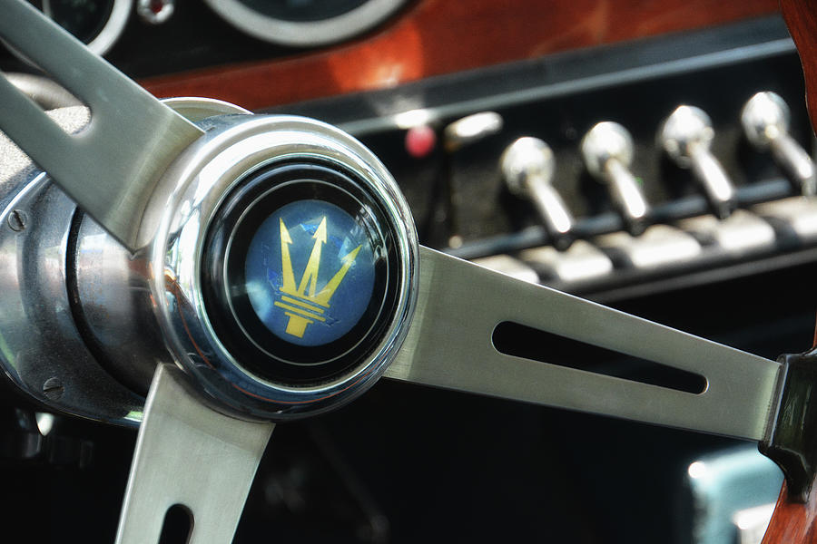 Maserati Steering Wheel Photograph by Mike Martin