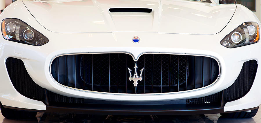 Maserati White Pano 121715 Photograph by Rospotte Photography