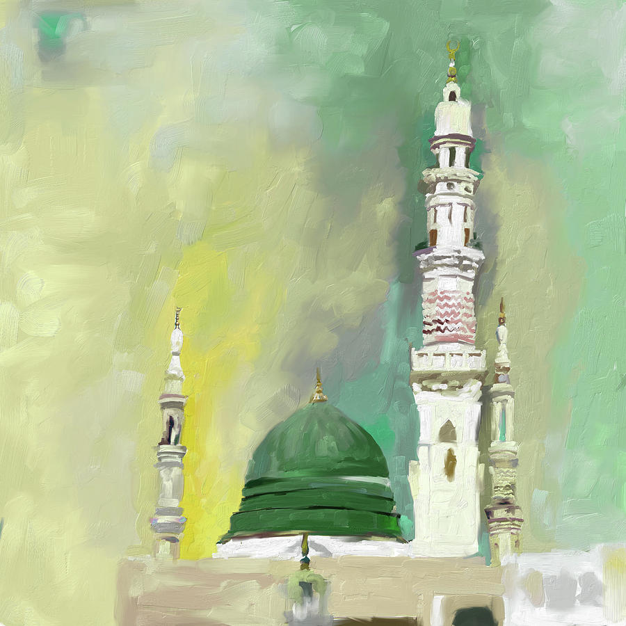 masjid e Nabwi 595 4 Painting by Mawra Tahreem - Pixels