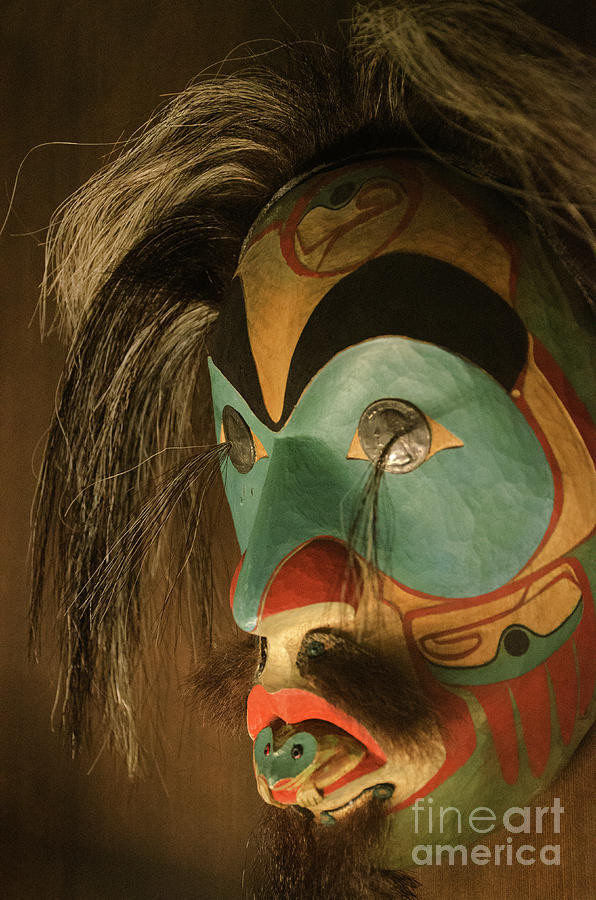 Mask Indigenous Alaska 2 Photograph by Bob Christopher