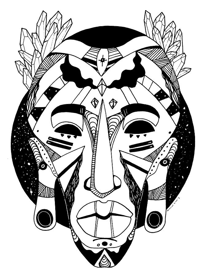 Mask No. 1 Drawing by Kenal Louis