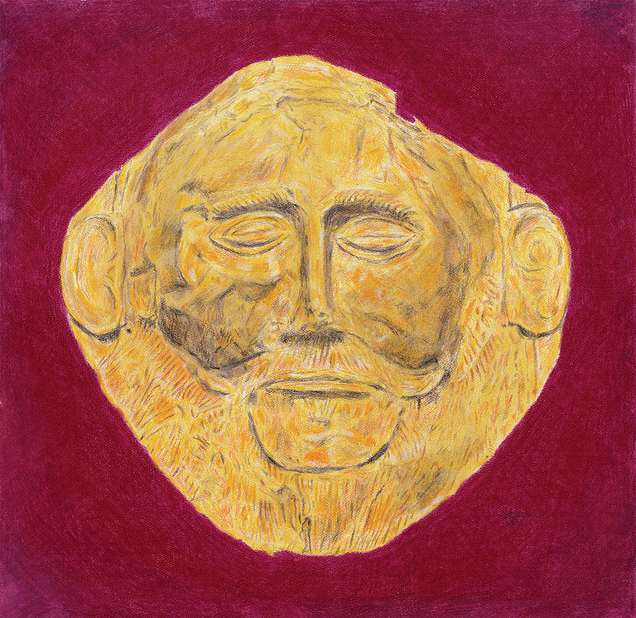 Mask of Agamemnon Painting by Dennis Larson - Fine Art America