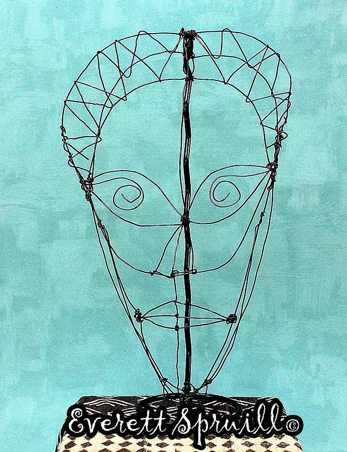 Mask of Wire Sculpture by Everett Spruill