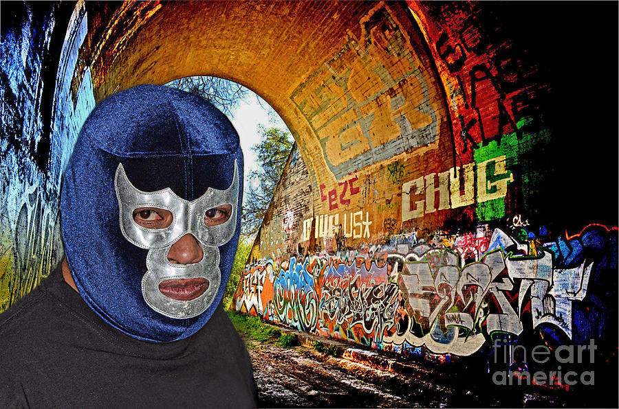 Masked Luchador in His Hideout   Photograph by Jim Fitzpatrick