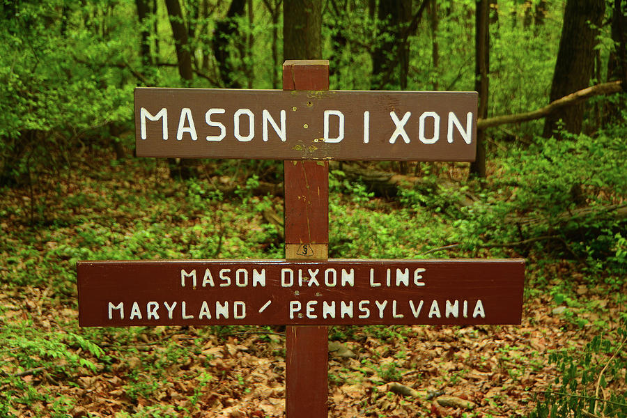 Mason Dixon PA and MD State Line Photograph by Raymond Salani III