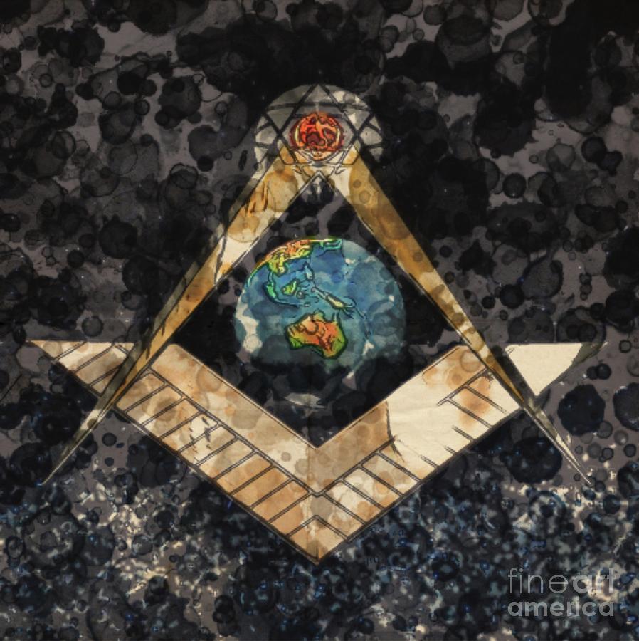 Freemason Digital Art - Masonic Symbol by Raphael Terra and Mary Bassett by Esoterica Art Agency