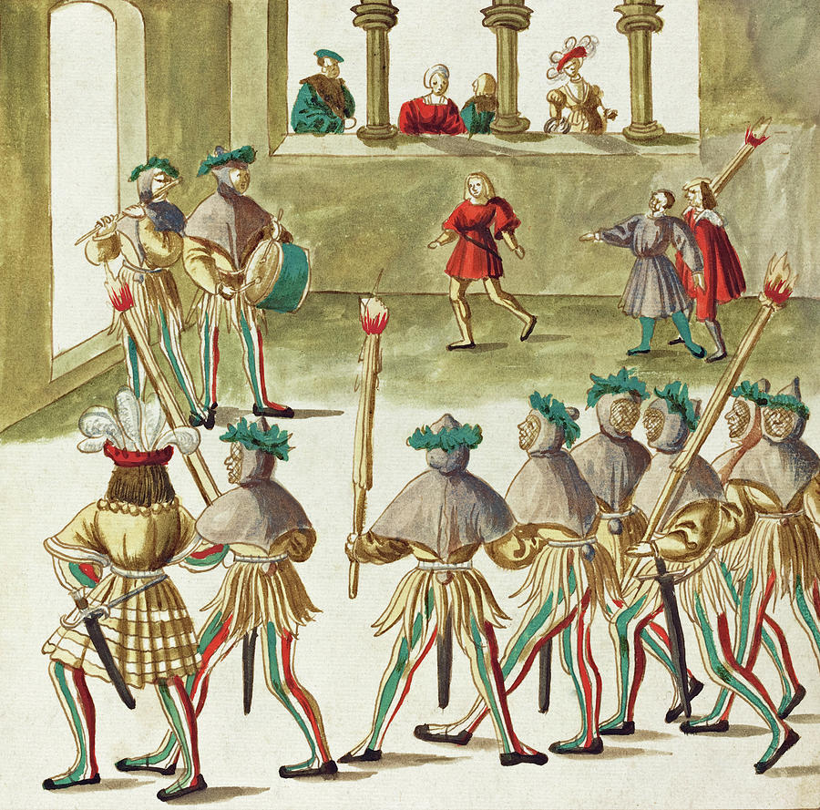  Masquerade #10 Painting by German 16th Century