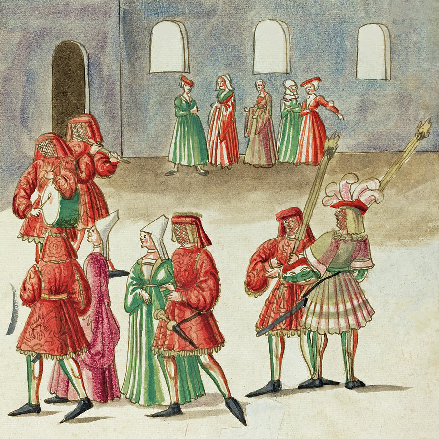  Masquerade #14 Painting by German 16th Century