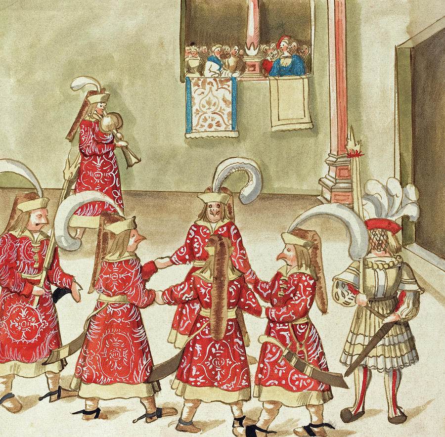  Masquerade #15 Painting by German 16th Century