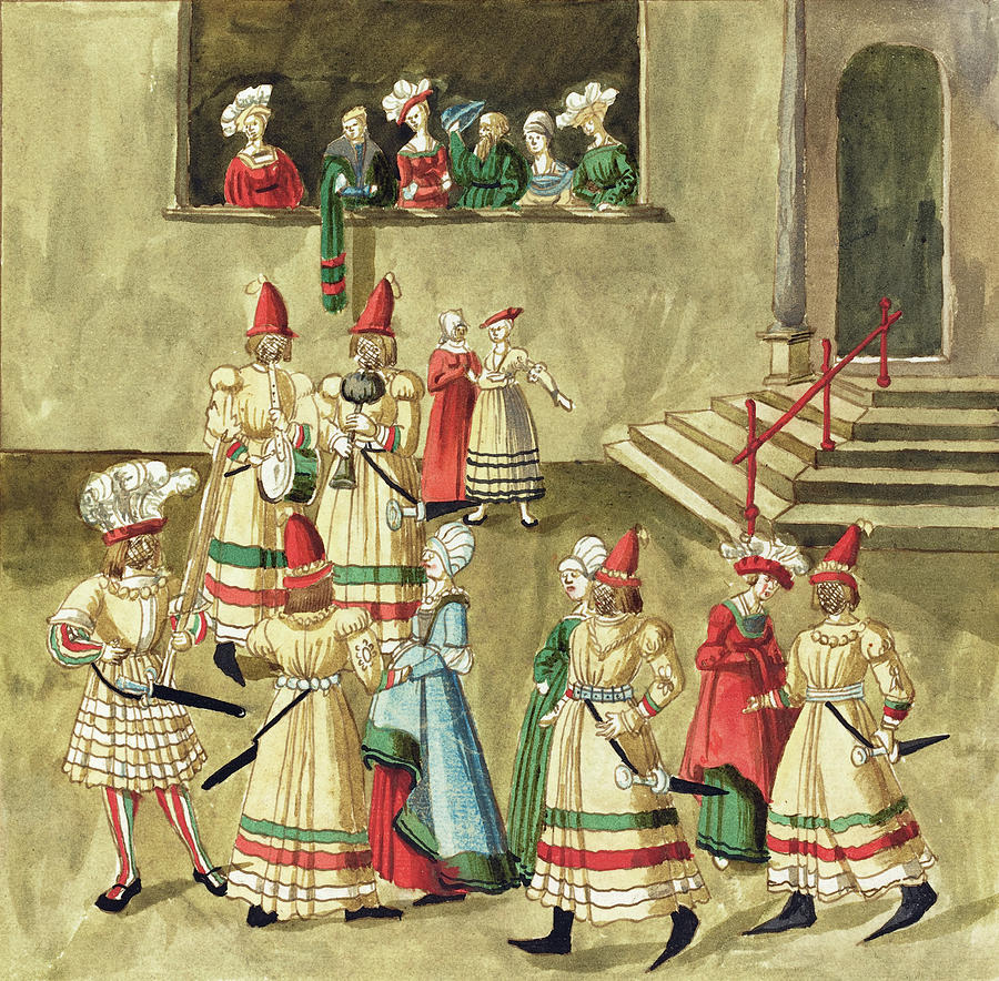  Masquerade #2 Painting by German 16th Century