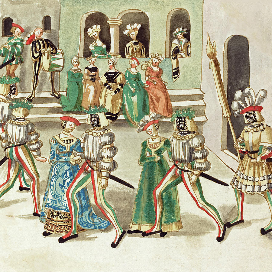  Masquerade #3 Painting by German 16th Century