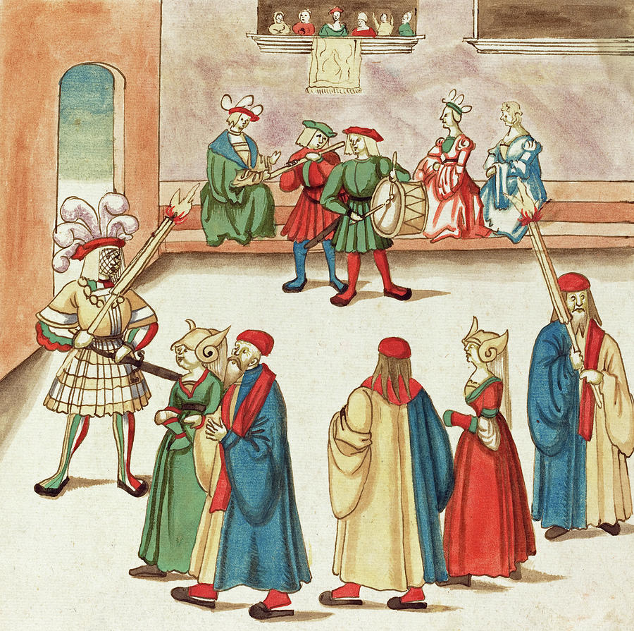  Masquerade #4 Painting by German 16th Century