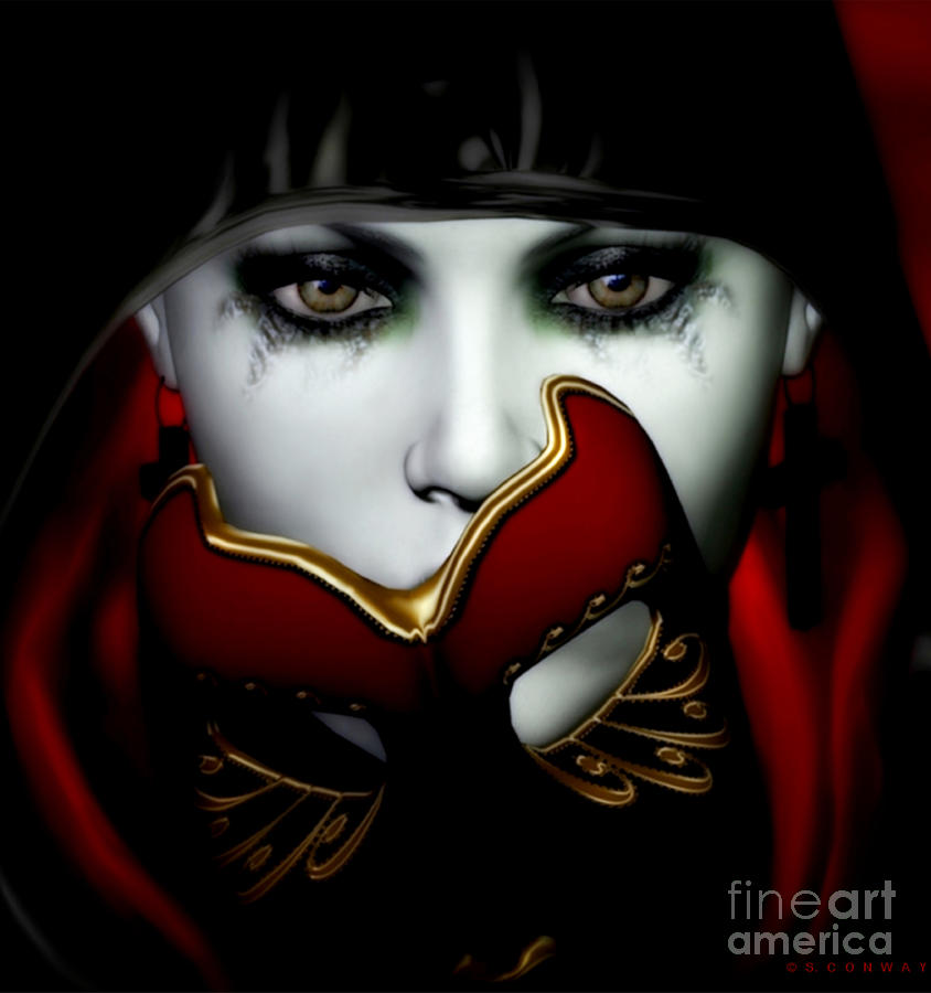 Masquerade Digital Art by Shanina Conway