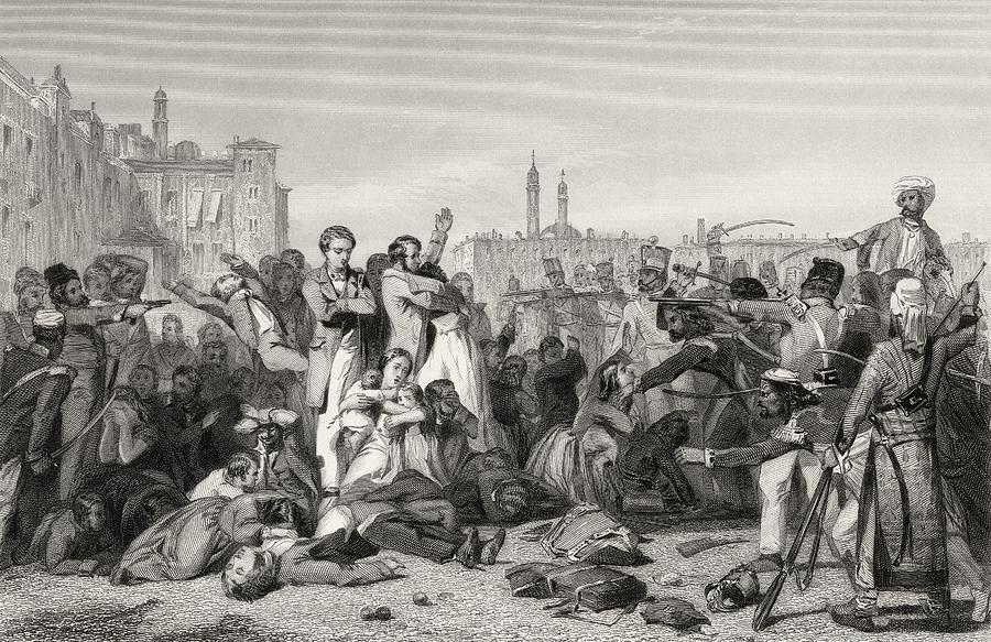 Massacre At Cawnpore 1857 From The Drawing by Vintage Design Pics ...