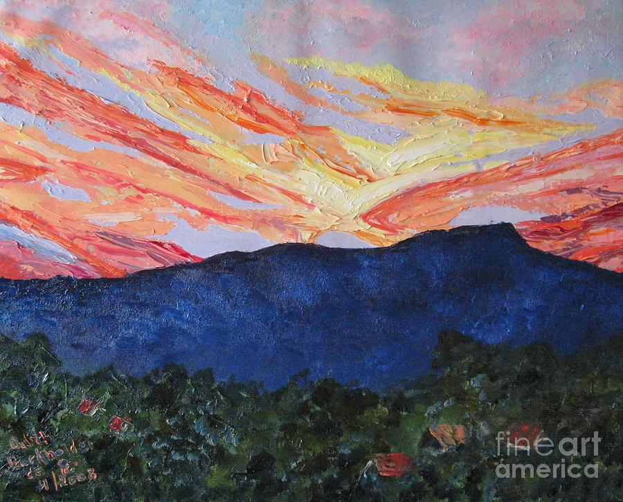 Massanutten Peak Sunrise Painting by Judith Espinoza
