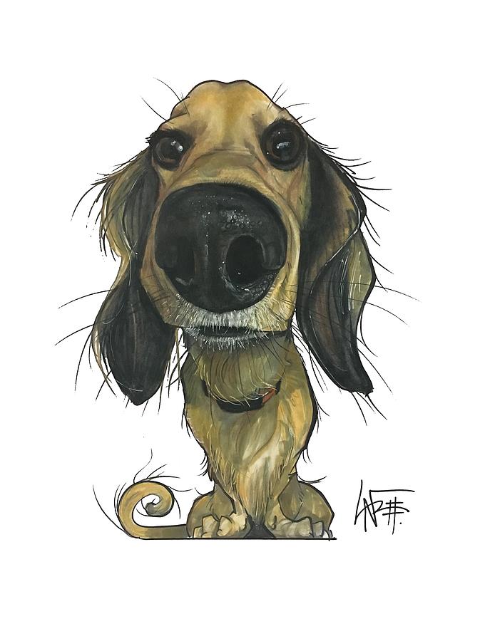 Pet Portrait Drawing - Massingill 3354 by John LaFree