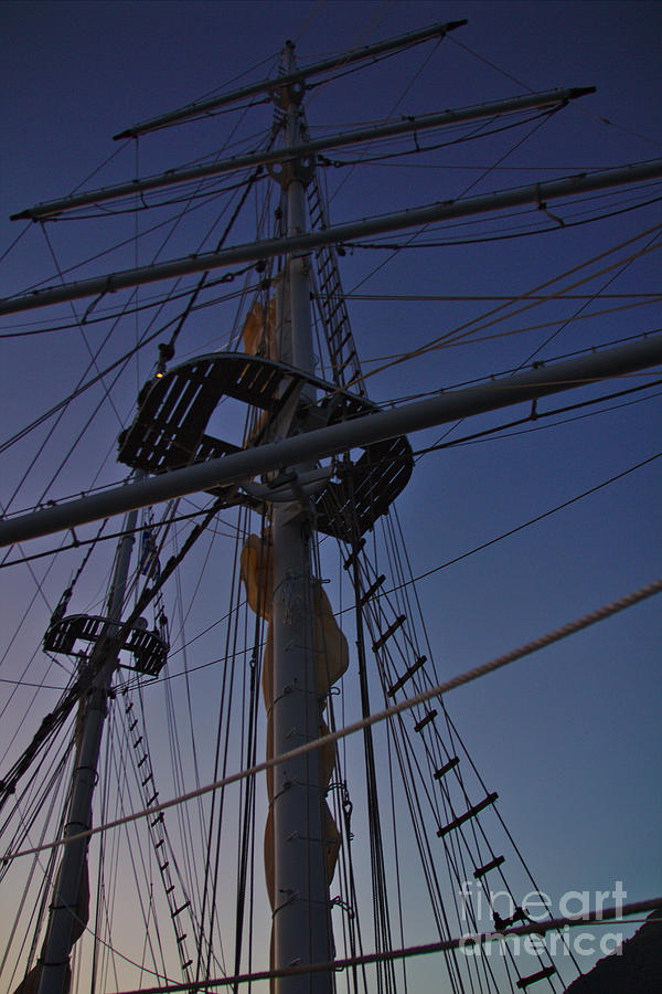 Mast and Evening Sky Photograph by Jeremy Hayden