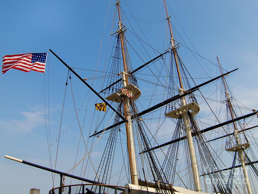 Mast USS Constellation  Photograph by CAC Graphics
