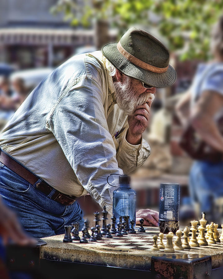 Master Chess Player Photograph by Bill Linhares