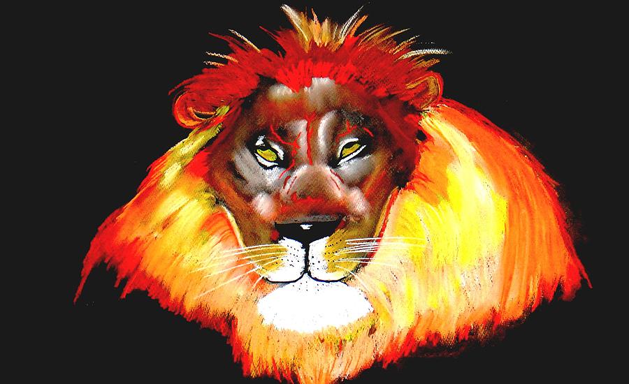 Master of the jungle 2 Painting by Lorna Lorraine