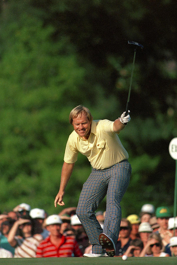 The Masters Augusta Photograph - Masters Winning Put 1986 Jack  Nicklaus 1986 by Peter Nowell