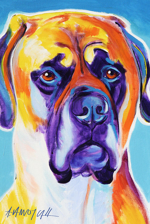 Mastiff - Mercedes Painting by Dawg Painter