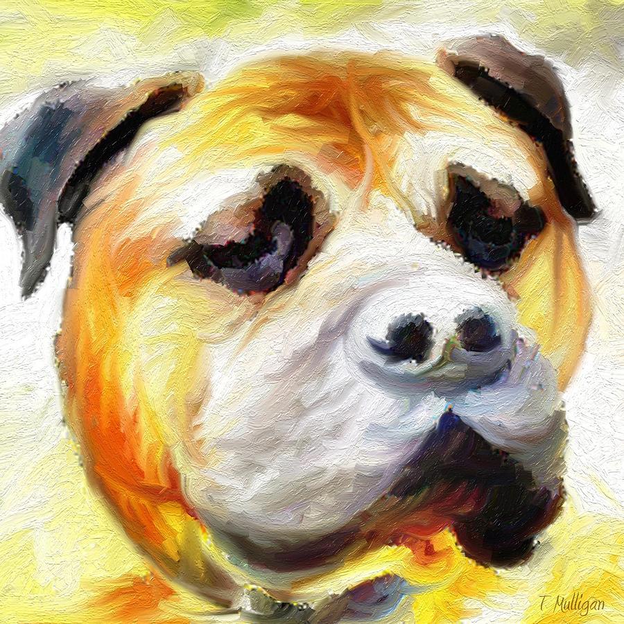 Mastiff Painting by Terry Mulligan