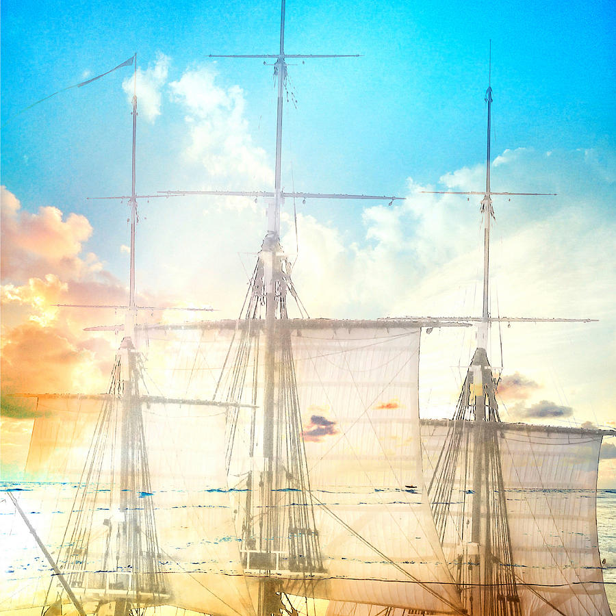 Brandi Fitzgerald Digital Art - Masts and Sails 3 by Brandi Fitzgerald