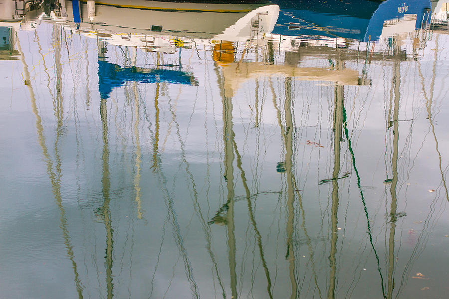 Masts Reflection Photograph by Clare Bambers