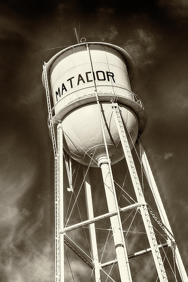 Matador Texas Water Tower Photograph by Stephen Stookey