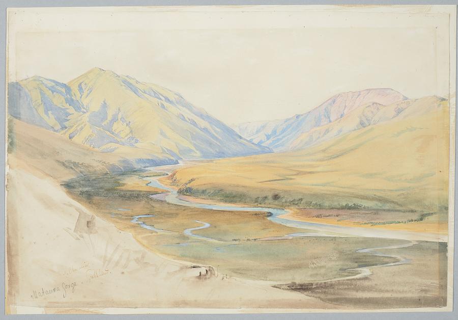 Mataura Gorge, Southland, 1866 , by Nicholas Chevalier. Painting by Celestial Images