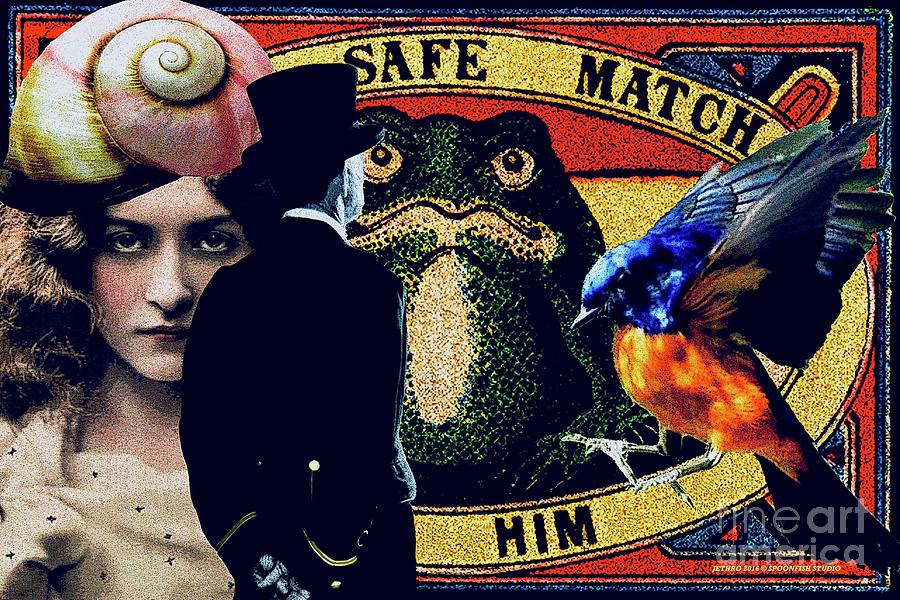 Surrealism Mixed Media - Matchbox Series Frog or Prince by E Jethro Gaede