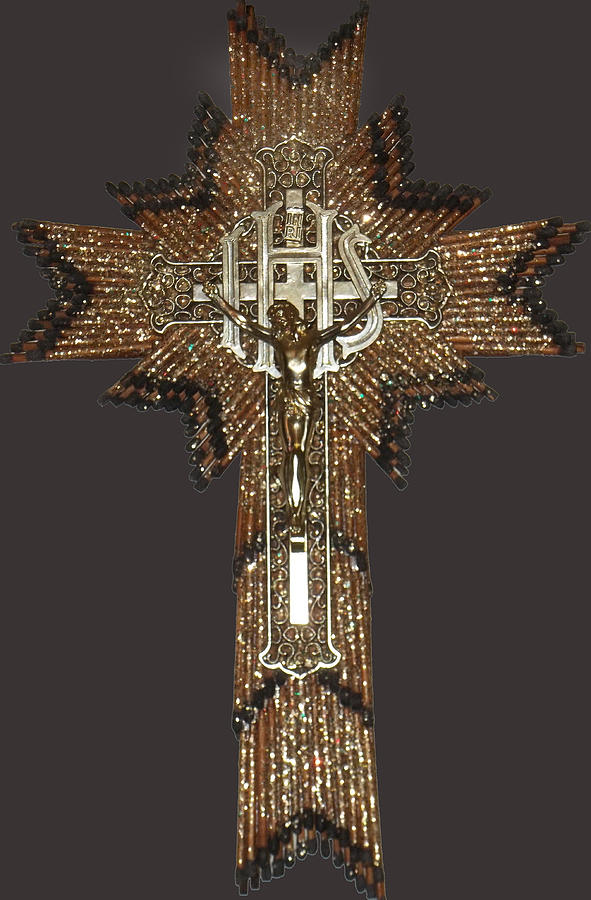 Jesus Christ Photograph - Matchstick Cross Crucifix by Anne Cameron Cutri