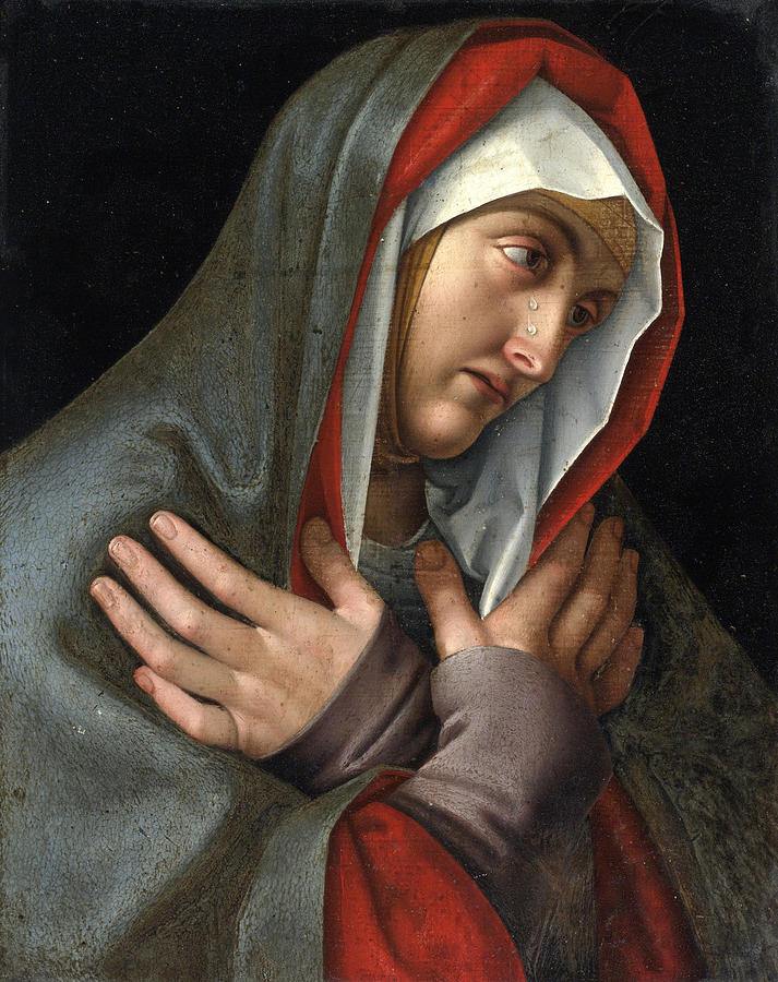 Mater Dolorosa Painting by Attributed to Andrea Solario