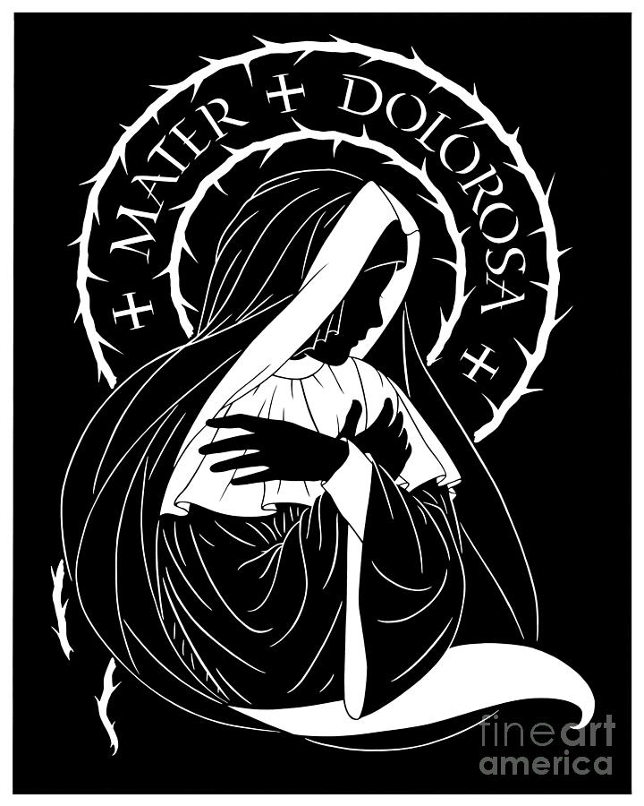 Mater Dolorosa - Mother of Sorrows - DPMAD Painting by Dan Paulos