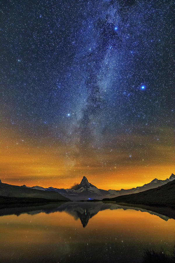 Materhorn Milky Way Photograph by Ralf Rohner