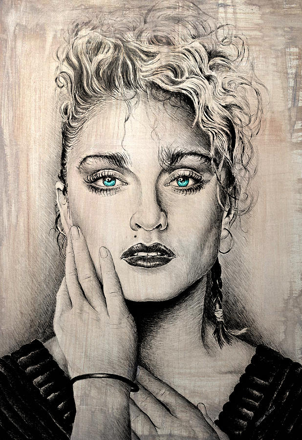 Madonna Drawing - Material Girl by Andrew Read