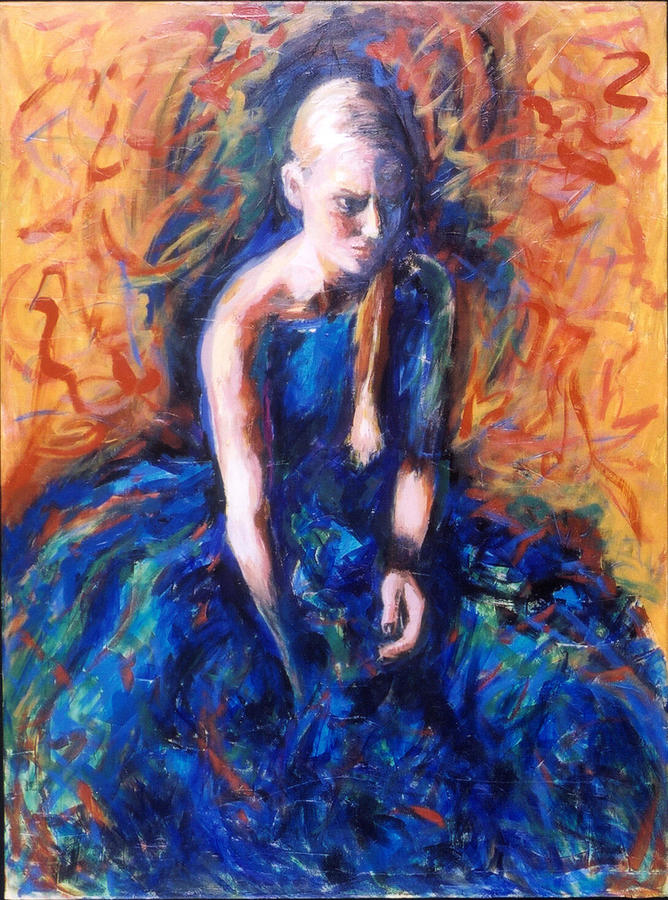 Girl Painting - Material Girl by Connie Freid