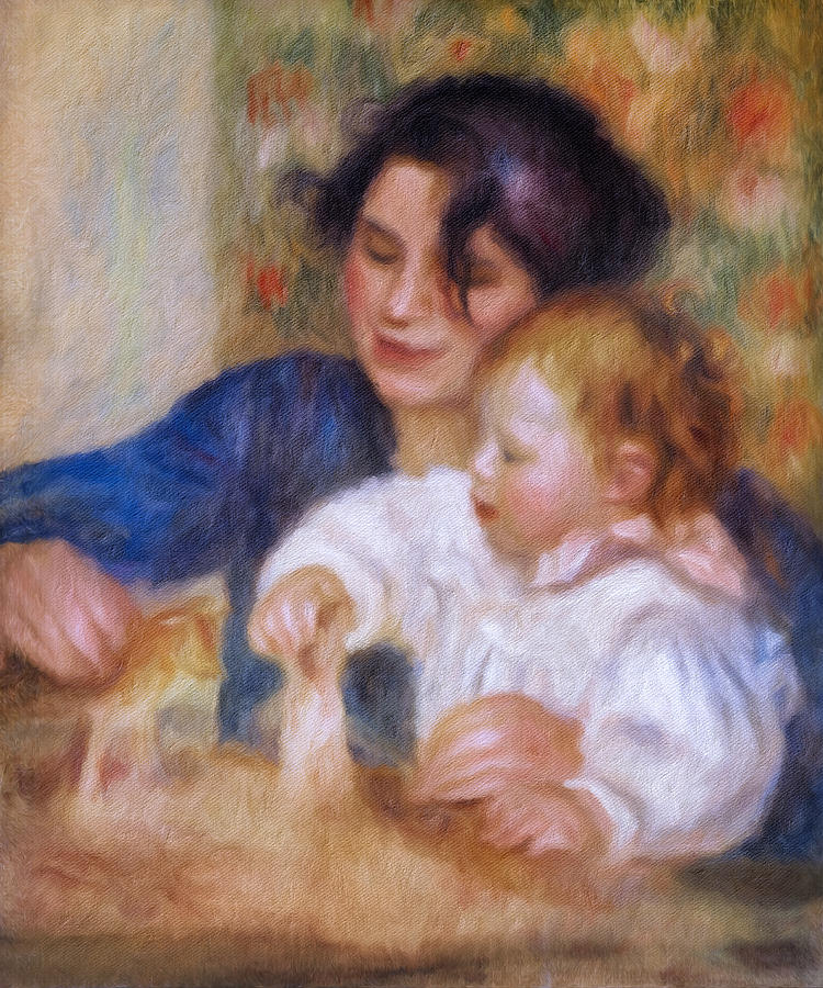 Impressionism Painting - Maternal Love by Georgiana Romanovna