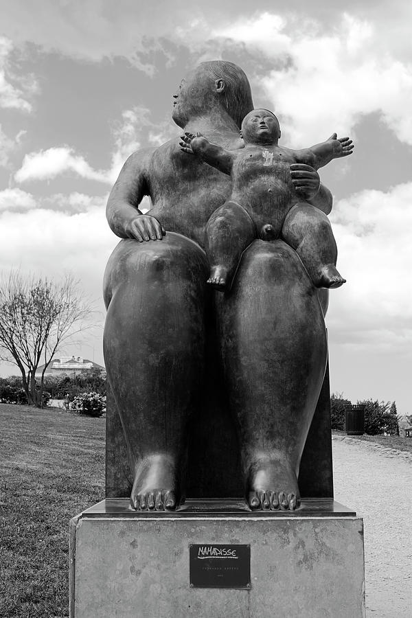 Maternidade by Botero - In Black and White Photograph by Lorraine Devon Wilke