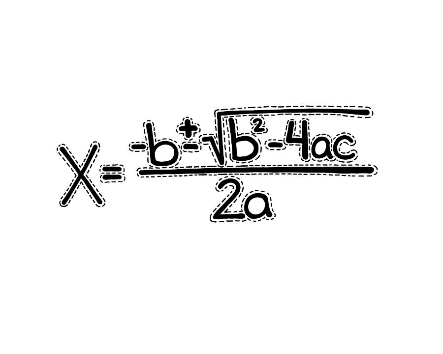 Math - Quadratic Formula #3 Drawing by A Mad Doodler